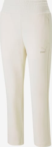 PUMA Regular Workout Pants in Beige: front