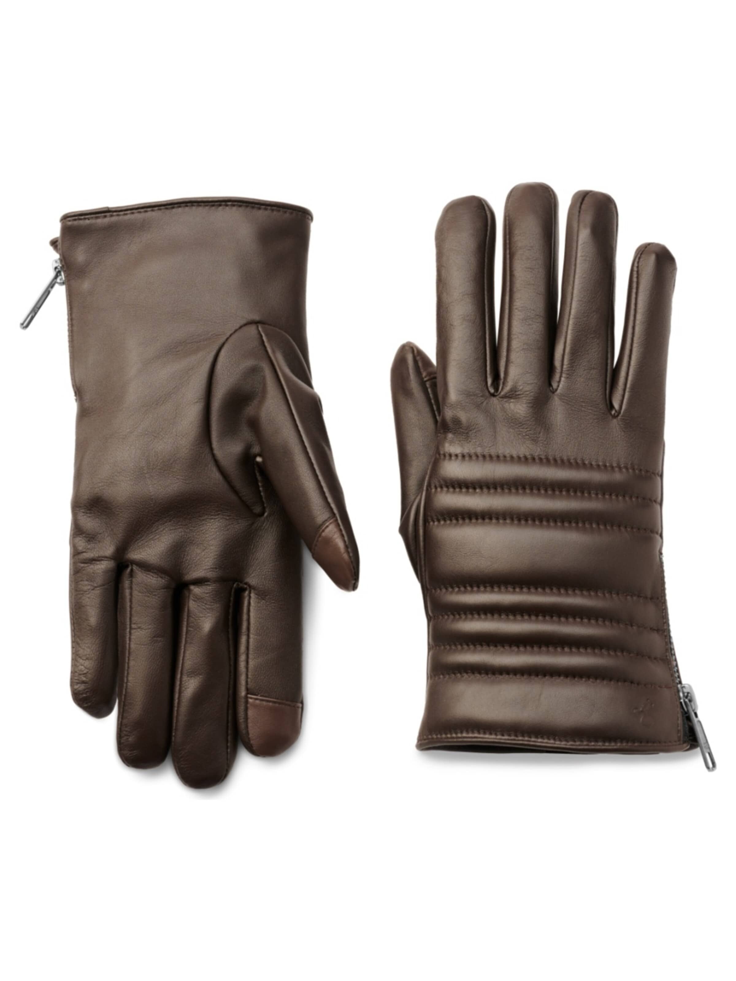 Fawler Fingerhandsker 'Apex' i brun: forside