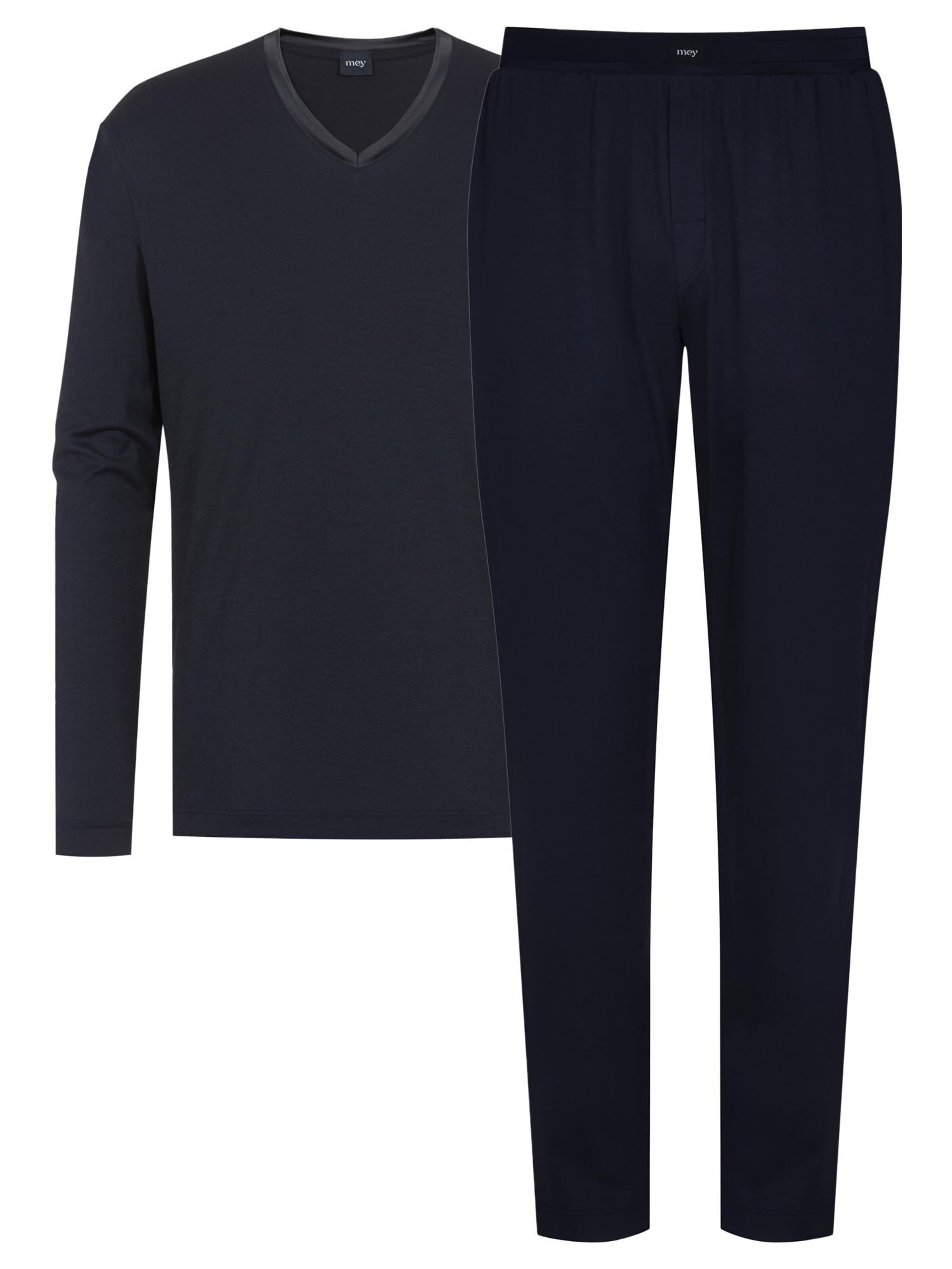 Mey Pyjama lang 'Aarhus'‌‌‌‌‌‌‌ in Blau: Vorderseite