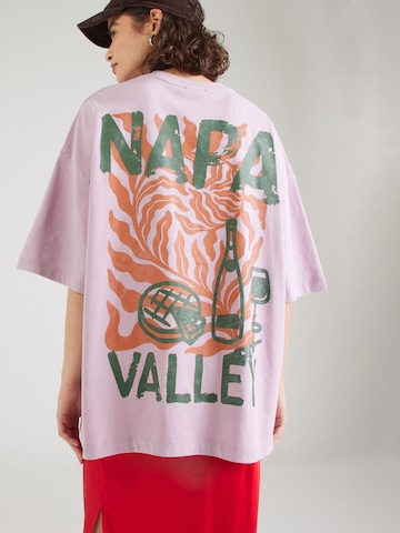 TOPSHOP Μπλουζάκι 'Napa Valley' σε λιλά: μπροστά