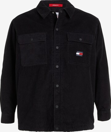 Tommy Jeans Plus Hemd 'Sherpa' in Schwarz: predná strana