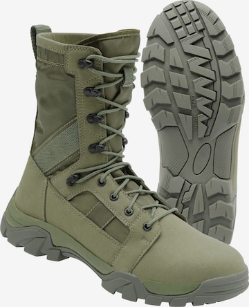 Bottes à lacets 'Defense' Brandit en vert : devant
