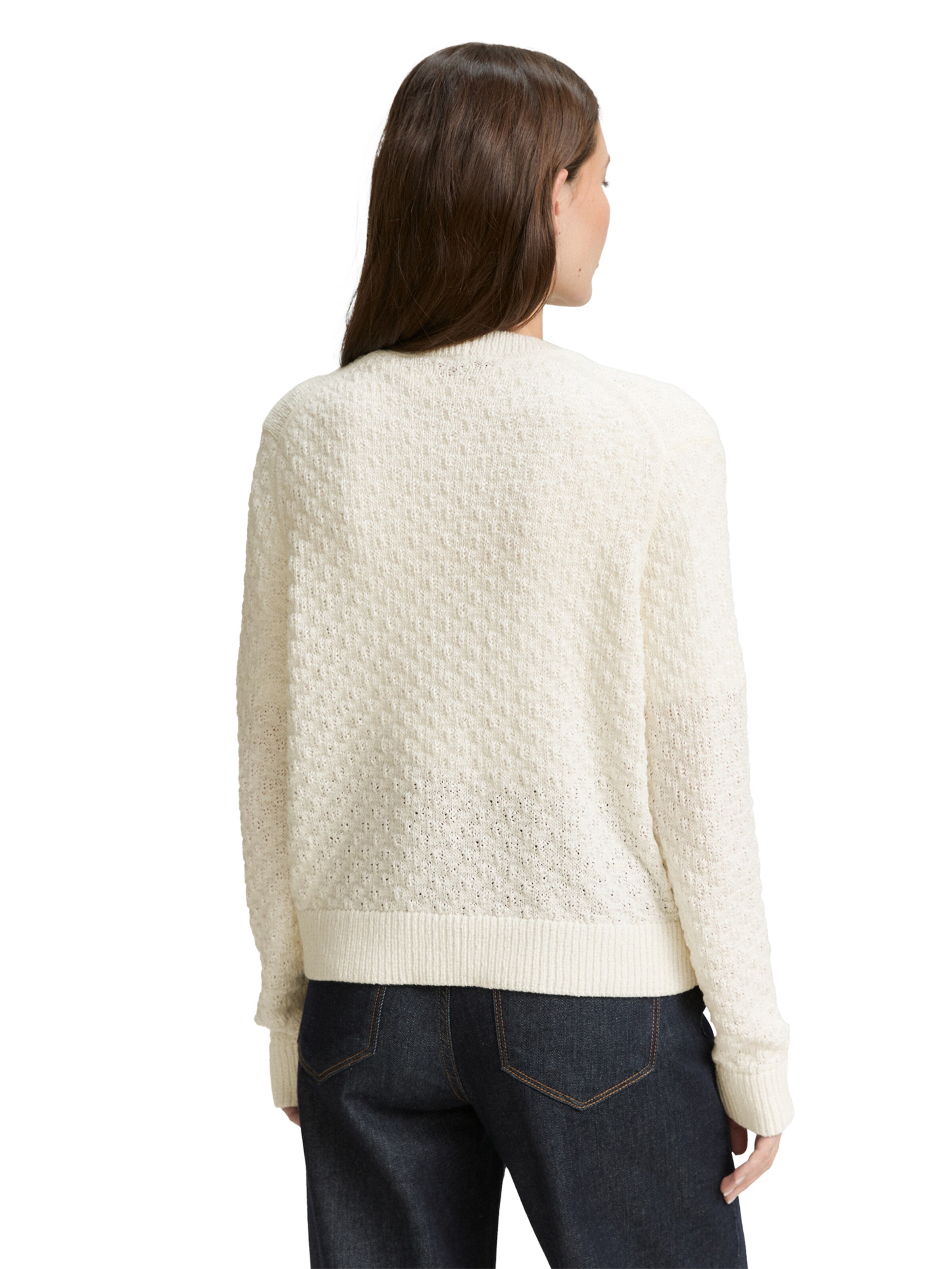 Cardigan TOM TAILOR en blanc