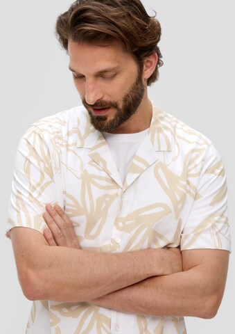s.Oliver BLACK LABEL Regular fit Button Up Shirt in White
