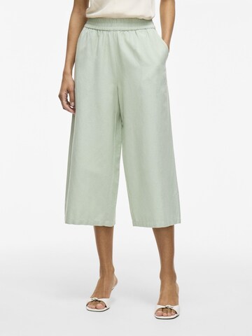 VILA Wide leg Broek in Groen: voorkant