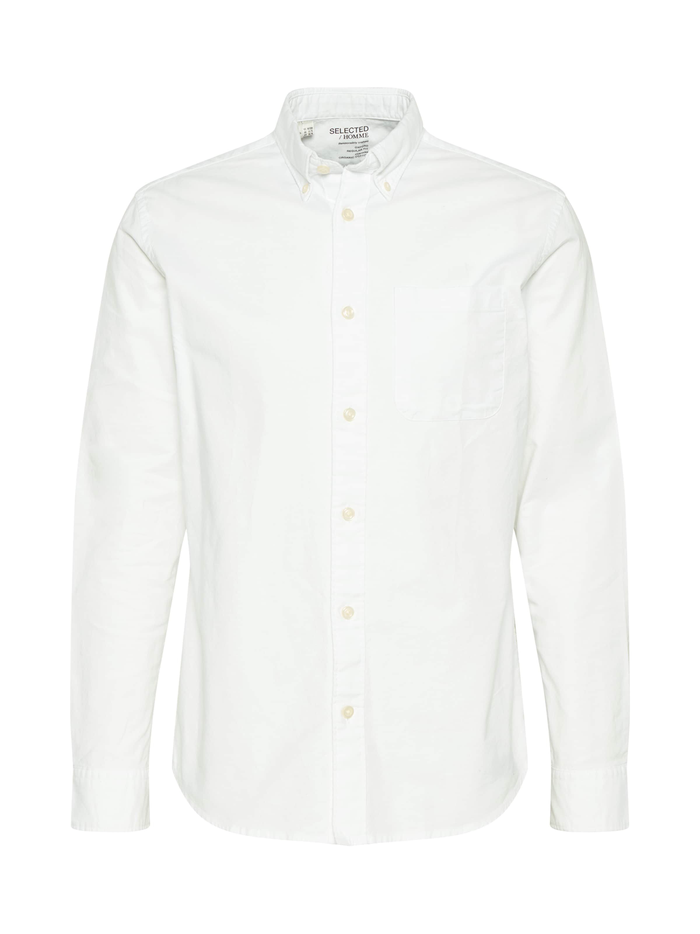 SELECTED Πουκάμισο 'Rick' σε λευκό: μπροστά