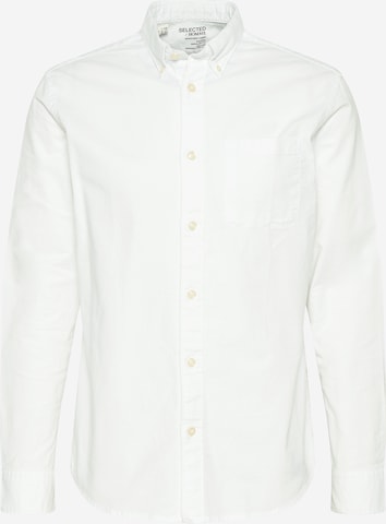 SELECTED HOMME Button Up Shirt 'Rick' in White: front