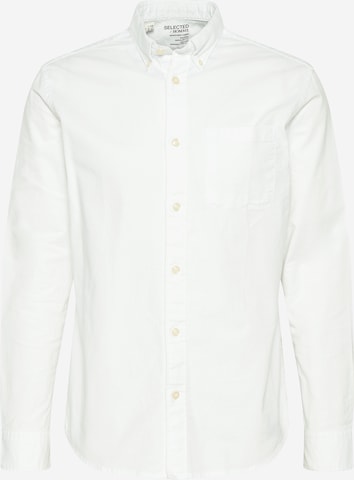 Chemise 'Rick' SELECTED en blanc : devant
