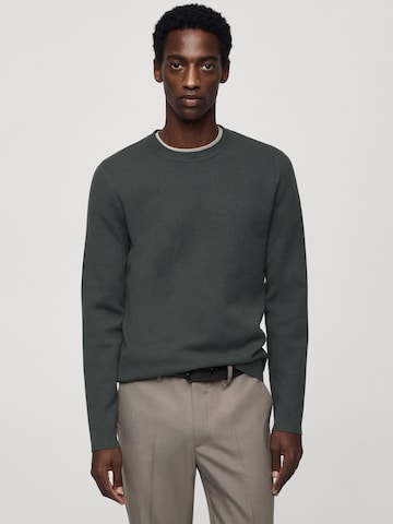 MANGO MAN Sweater 'LUXUS' in Green: front