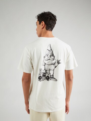 Iriedaily Μπλουζάκι 'Garden Gnome' σε λευκό: μπροστά