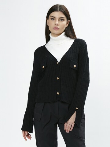 Influencer - Casaco de malha 'Fancy' em preto: frente
