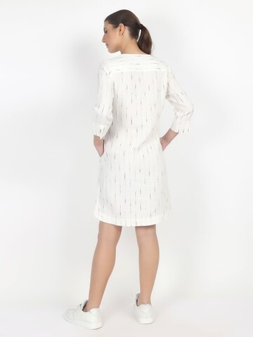 VICCI Germany Midikleid mit eingewebten Streifen in Weiß