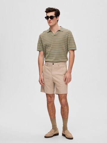 SELECTED HOMME Regular Shorts 'ADAM' in Beige