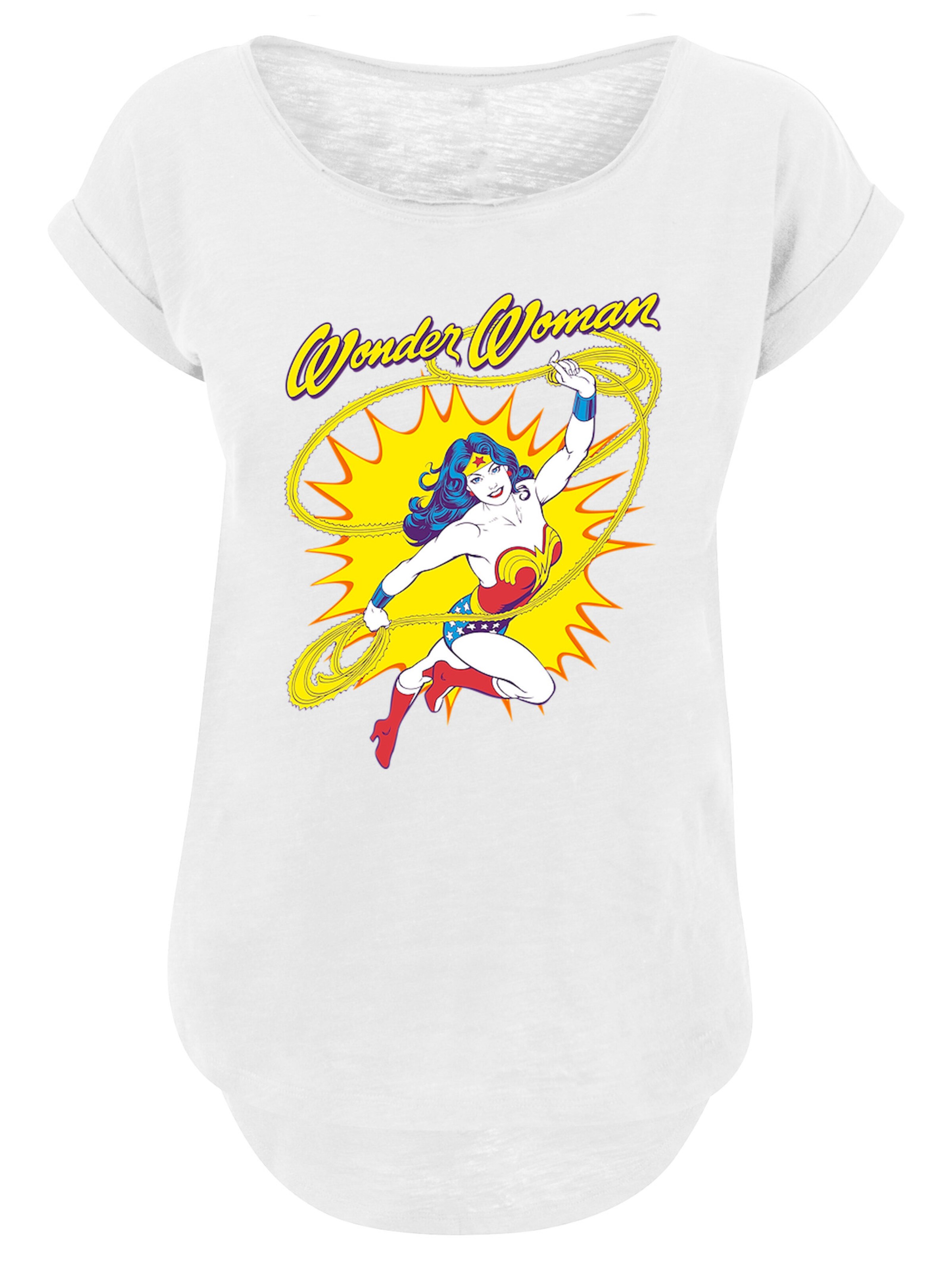 F4NT4STIC Shirt 'Wonder Woman Leap' in White: front