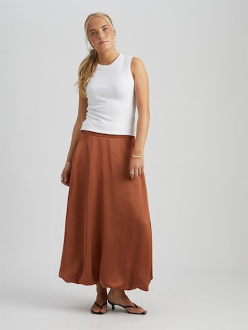 Jupe 'Odette' Peppercorn en marron : devant