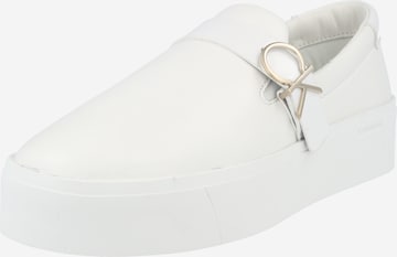 Calvin Klein - Sapato Slip-on em branco: frente