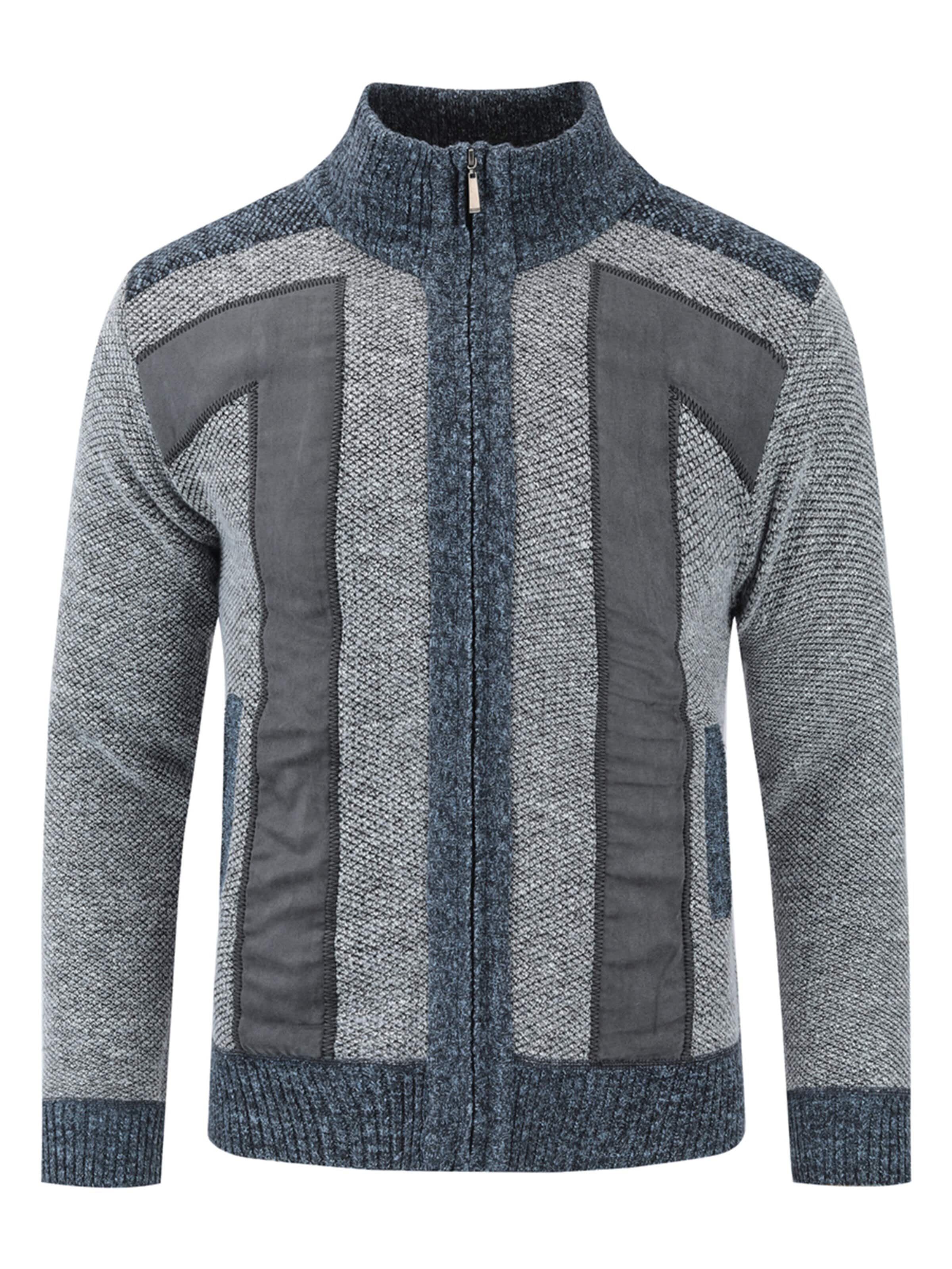YOUTHUP Strickjacke 'Verarbeitung'‌‌‌‌‌‌‌‌‌‌ in Grau: Vorderseite