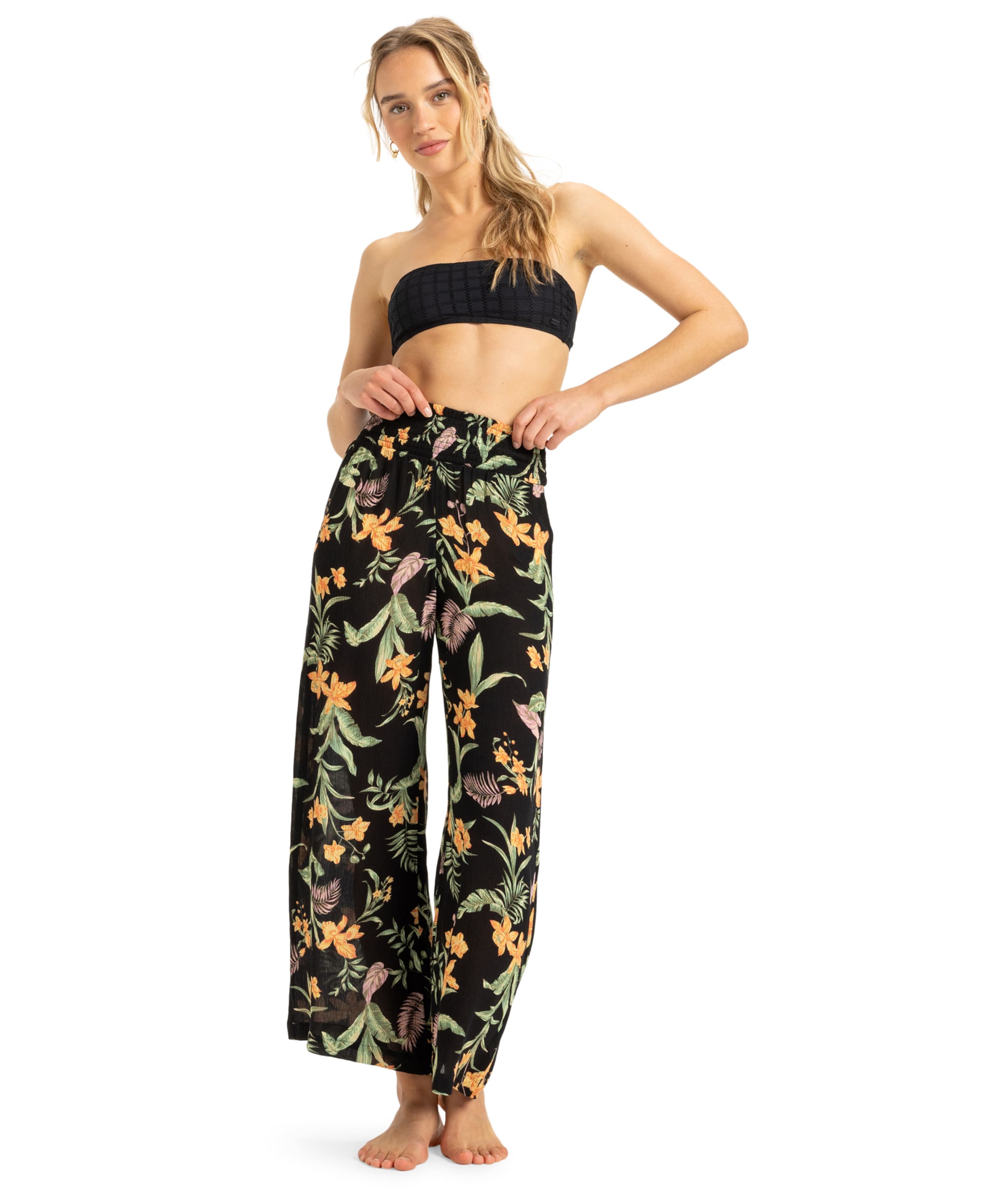 ROXY Loosefit Hose 'Along The Beach' in Schwarz: Vorderseite