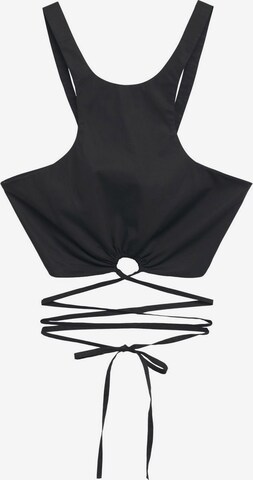 MANGO Top 'MILOS' in Black: front