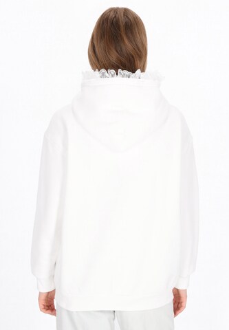 MYMO - Sudadera con cremallera 'Pop' en blanco