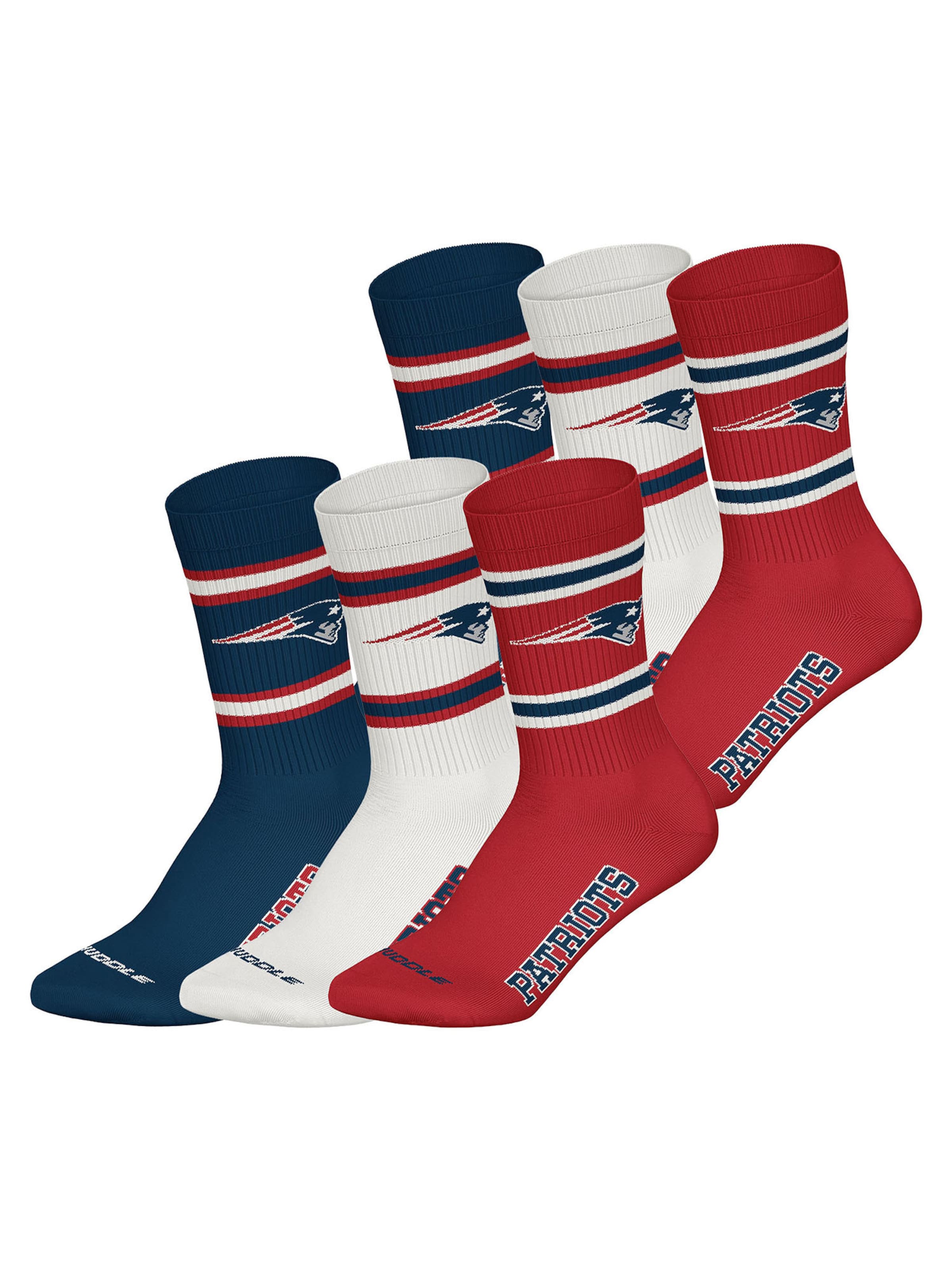 Huddle Socks 'Patriots Crew' in Blue: front