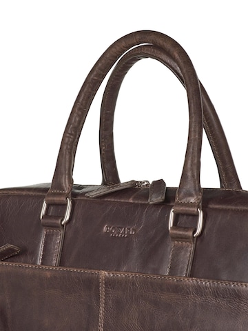 Howard London - Bolsa para portátil 'Laptop Business Bag Carter Dk Brown' en marrón