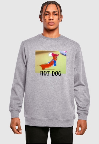 Sweat-shirt 'Tom And Jerry - Hot Dog' ABSOLUTE CULT en gris : devant