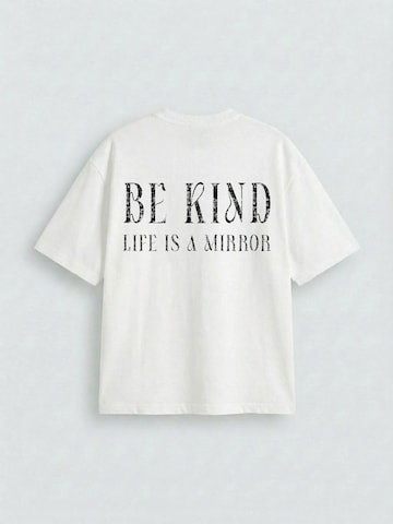 T-Shirt 'Be Kind' Kleidermafia en beige