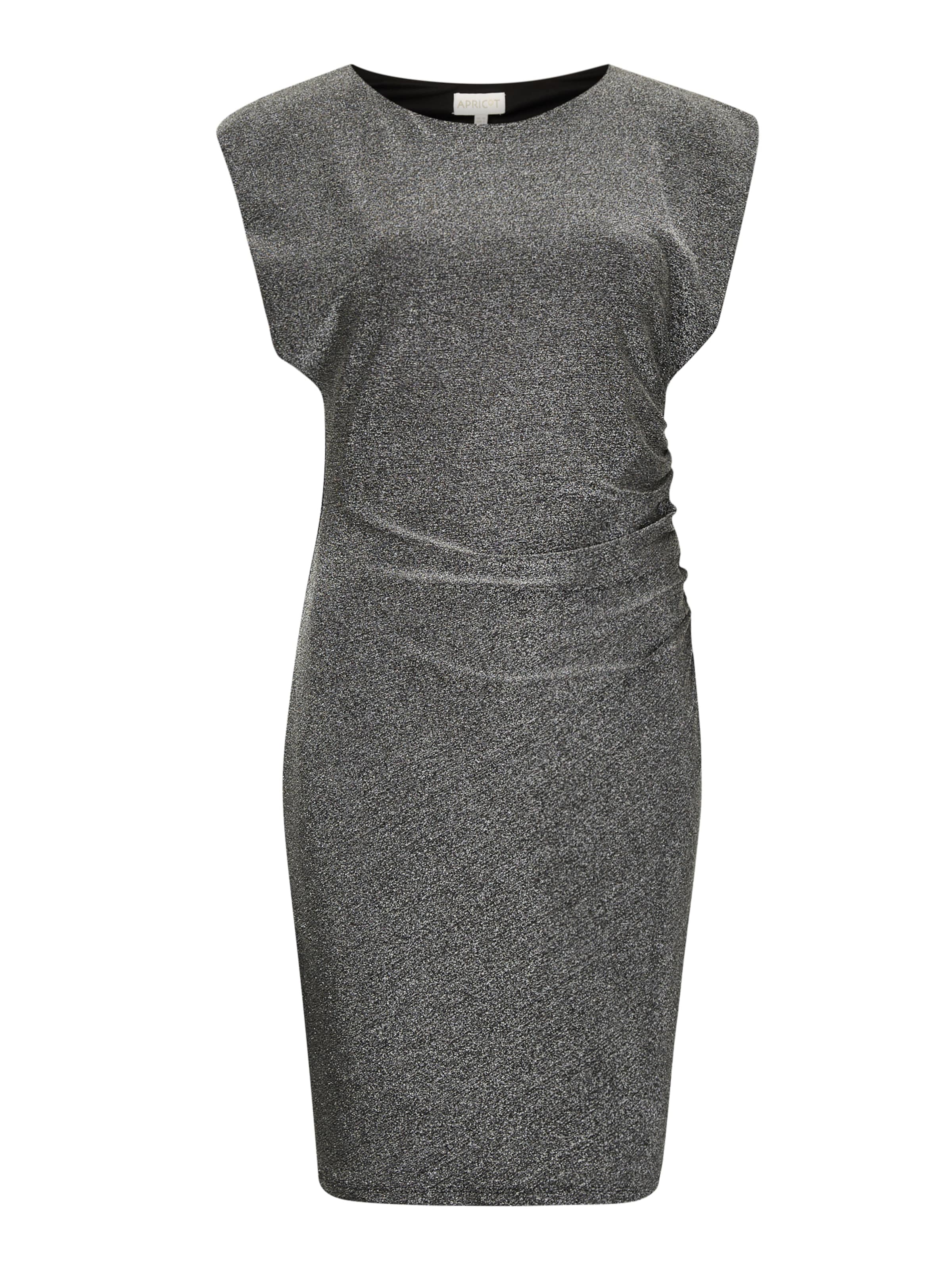 Apricot Kleid in Silber: Vorderseite