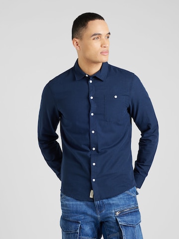 BLEND - Ajuste regular Camisa en azul: frente