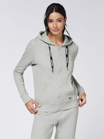 CHIEMSEE Zip-Up Hoodie in Grey: front