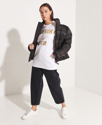 Superdry Oversized tričko – bílá