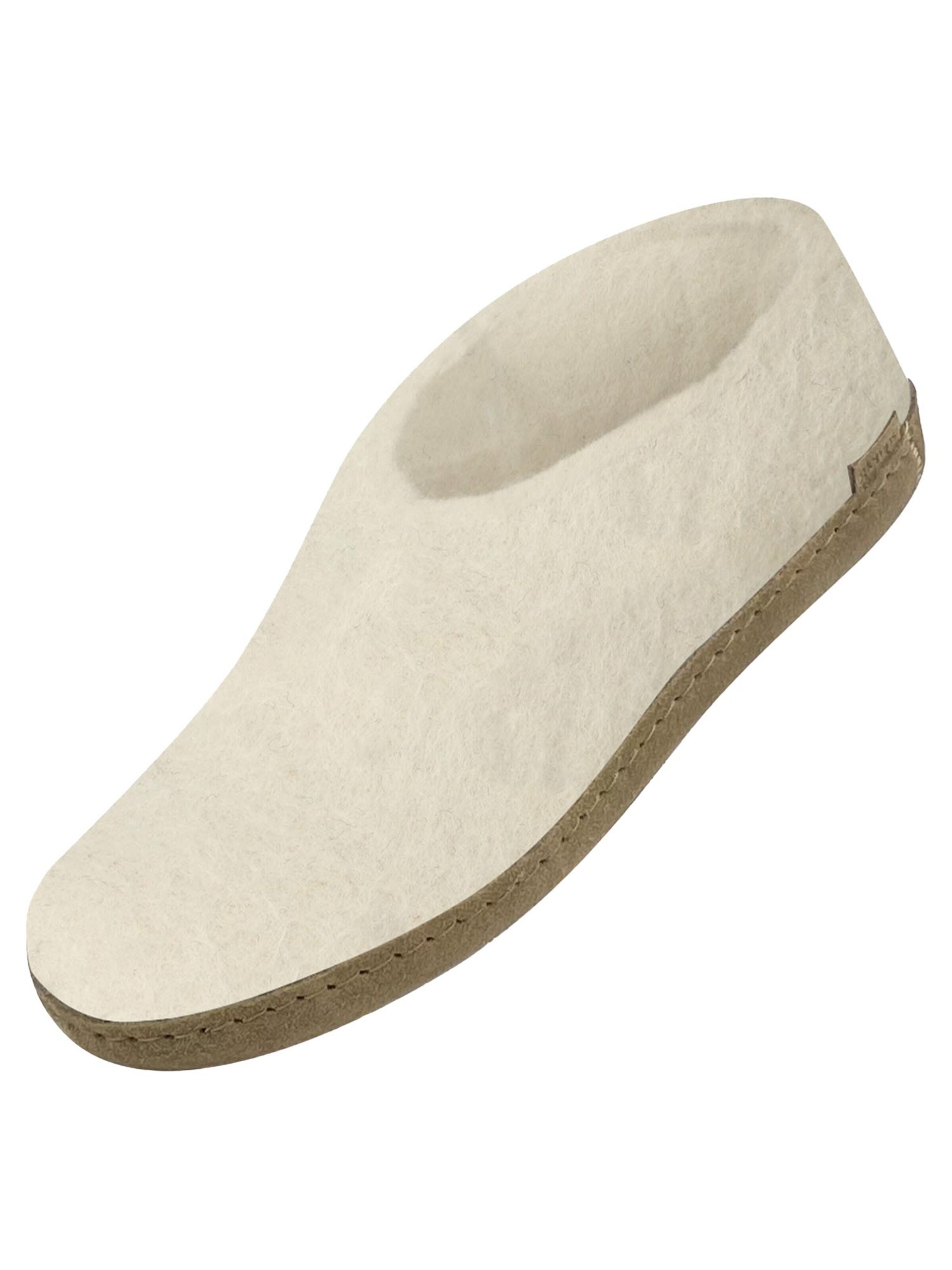Glerups Slipper 'Ledersohle' in White