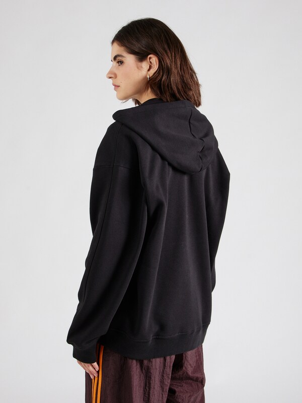 ADIDAS ORIGINALS Zip-Up Hoodie 'ESSENTIAL' in Black