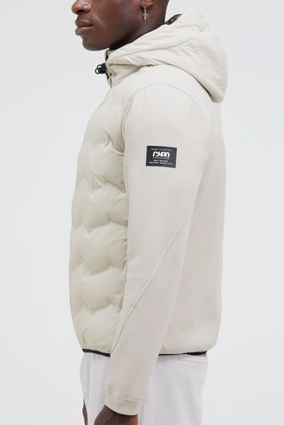 CMPD Kapuzenjacke im tonalen Materialmix in Beige