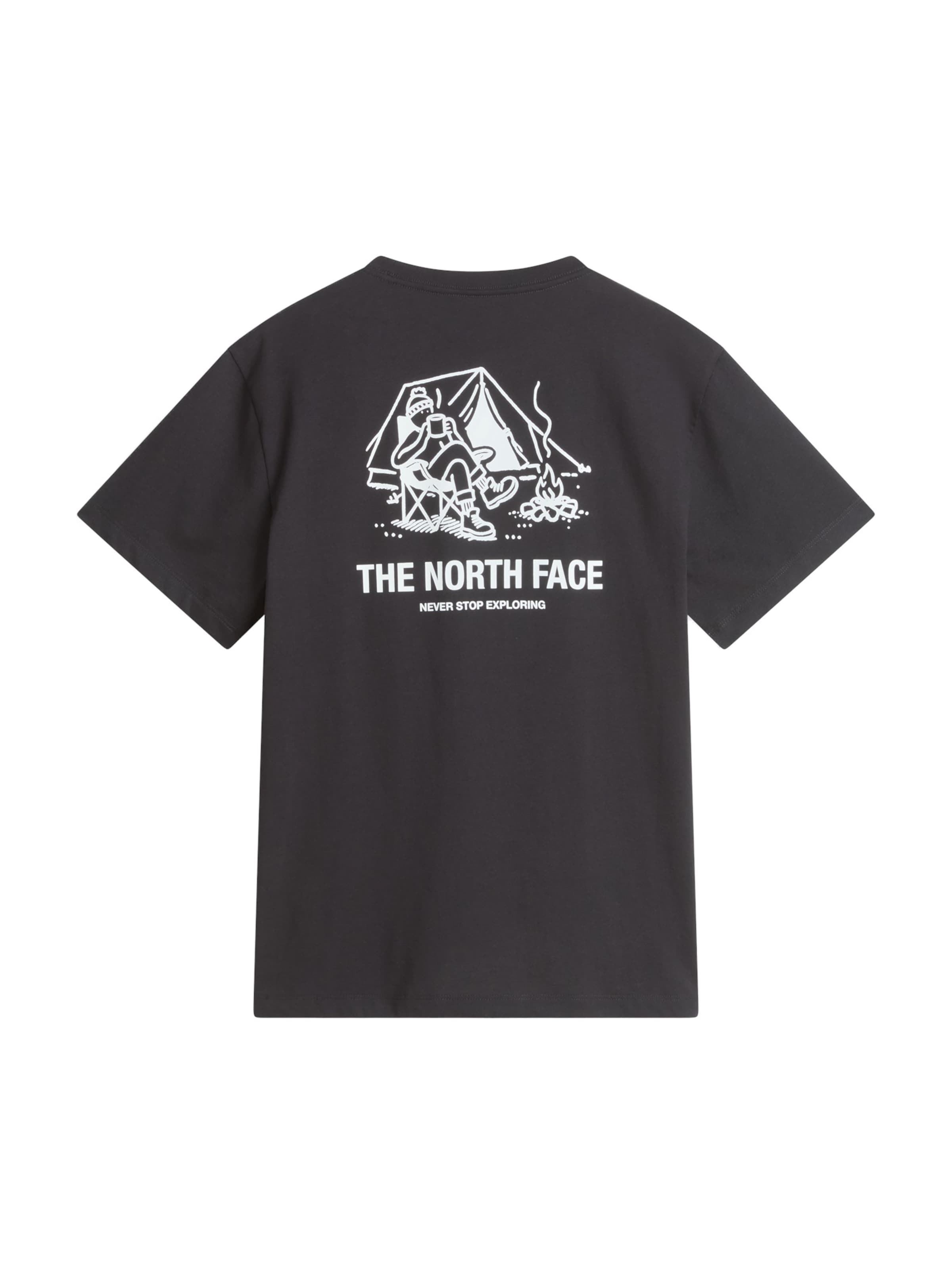 THE NORTH FACE Shirt 'M CAMPFIRE RELAXED SS TEE' in Zwart