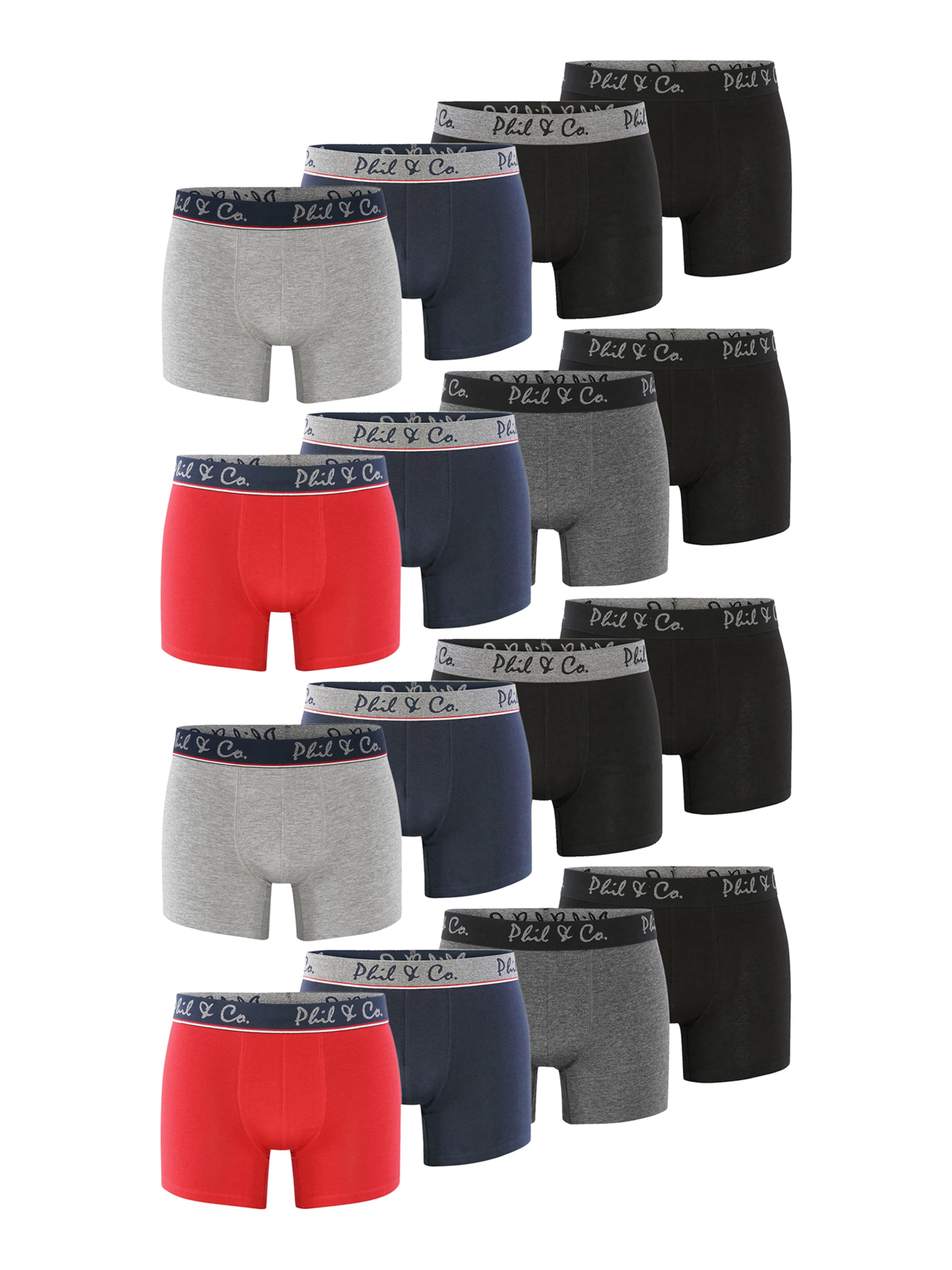 Phil & Co. Berlin - Calzoncillo boxer en Mezcla de colores: frente