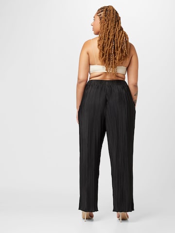 Selected Femme Curve - Pierna ancha Pantalón en negro