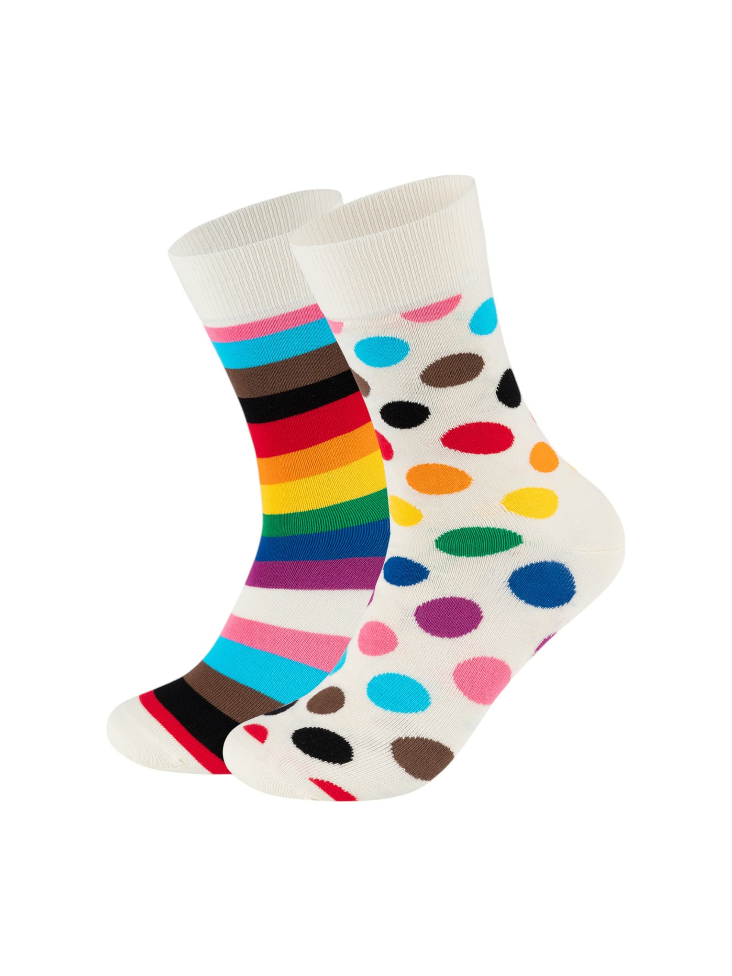 Happy Socks Zokni 'Pride' - fehér: elől