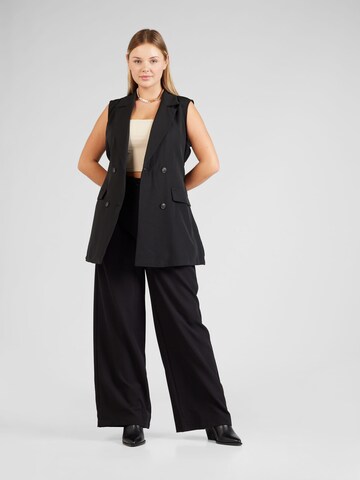 Trendyol Curve Wide leg Pleat-Front Pants in Black