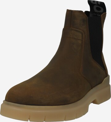 HUGO Chelsea boots 'Ryan' in Bruin: voorkant