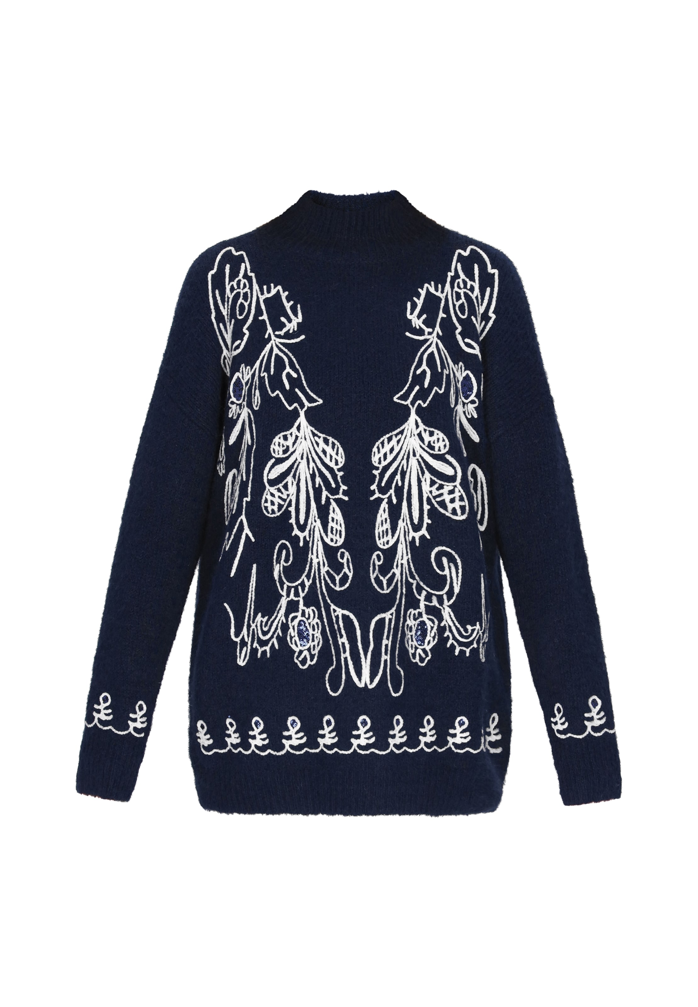 usha FESTIVAL Υπερμέγεθες πουλόβερ σε μπλε: μπροστά