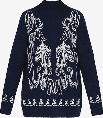 usha FESTIVALŠiroki pulover - plava boja: prednji dio