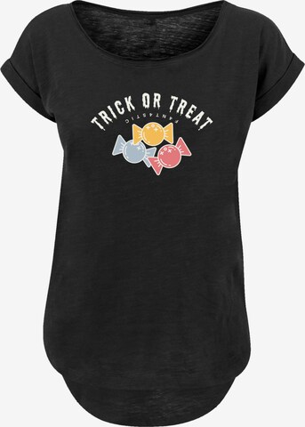 F4NT4STIC Shirt 'Trick Or Treat Halloween' in Black: front