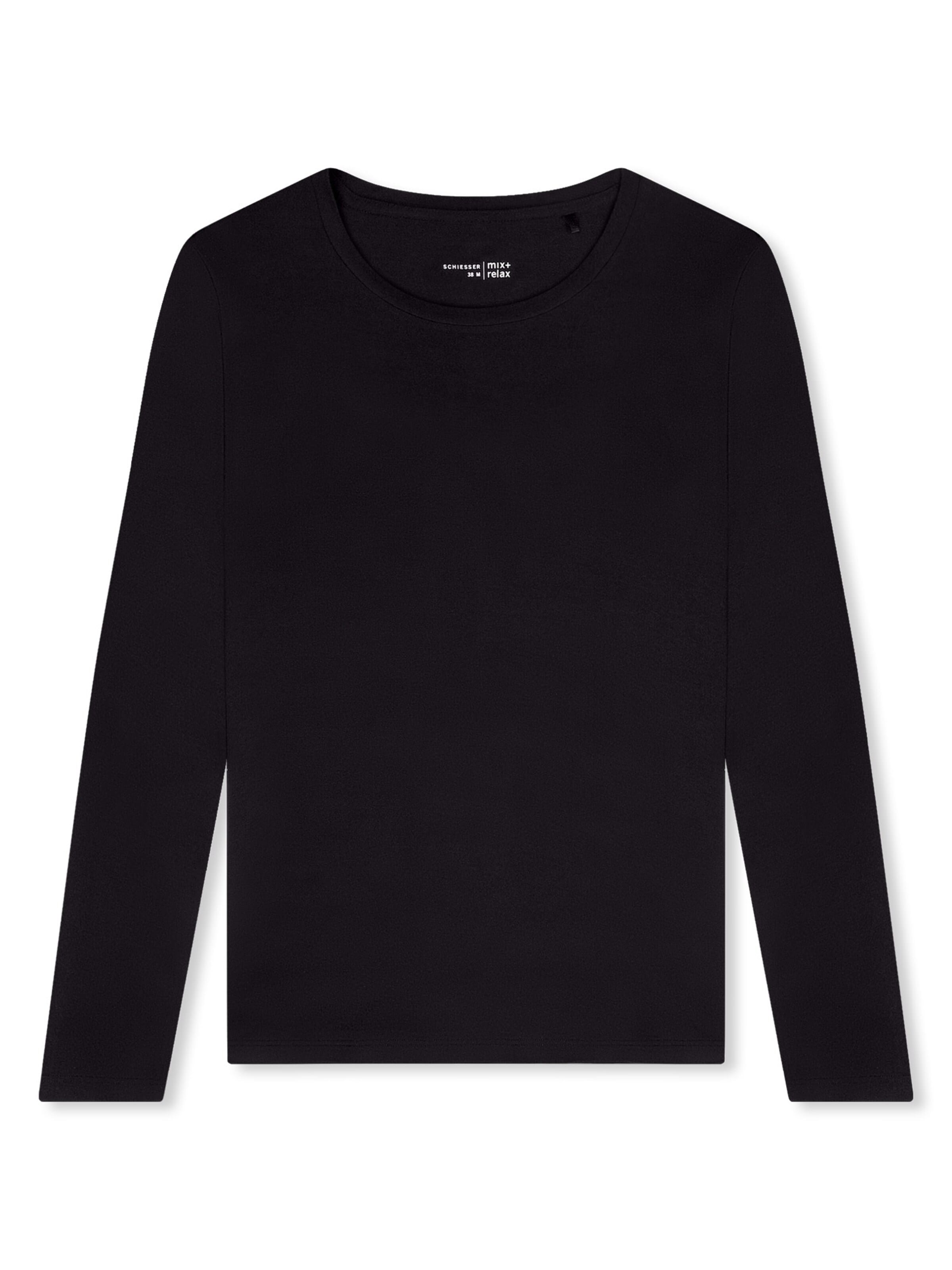 SCHIESSER Schlafshirt 'Mix & Relax'‌‌‌‌‌‌‌‌‌ in S in schwarz, Produktansicht