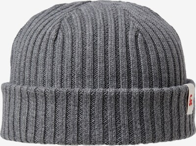 JACK & JONES Beanie in Grey / Blood red / White, Item view