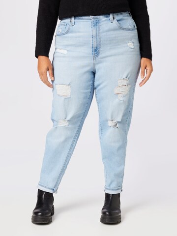 Levi's® Plus Дънки Tapered Leg Дънки 'PL High Waisted Mom Jean' в синьо: отпред