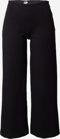 Lindex Regular Pants 'Daisy' in Black: front