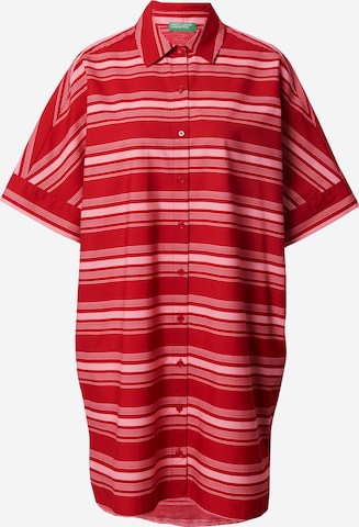 UNITED COLORS OF BENETTON Košilové šaty – červená: přední strana