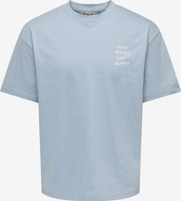 Only & Sons T-Shirt 'Money Life' in Blau: Vorderseite